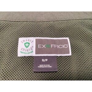 ExOfficio Insect Shield Small Olive Drab Canvas-Like Vented Fishing Camping EUC